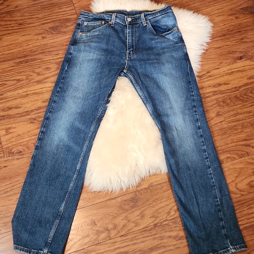 Levi's 505 Straightleg Dark Wash Mens Jeans - Picture 3 of 5